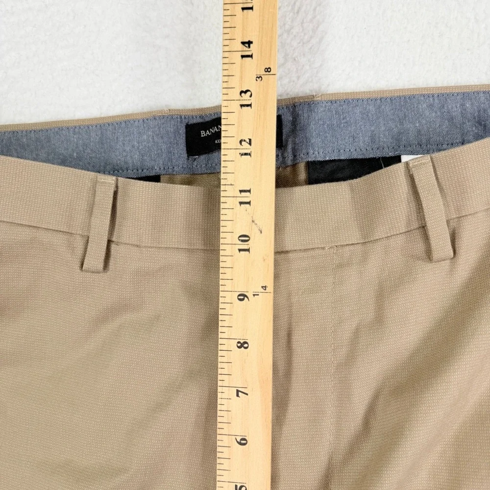 Banana Republic Kentfield Pant Men 34x32 Khaki Tan Cotton Blend Chino Straight